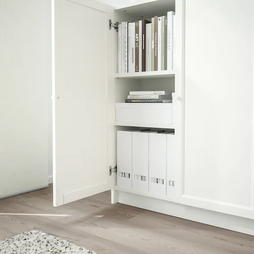 TỦ SÁCH CÓ CỬA BILLY / OXBERG IKEA - TRẮNG 80x30x106 cm