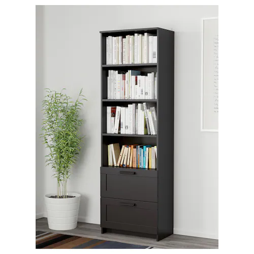 TỦ SÁCH CAO BRIMNES IKEA - ĐEN 60x190 cm