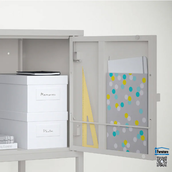 TỦ SẮT LIXHULT IKEA - Màu đen/xám (95x35x92 cm)
