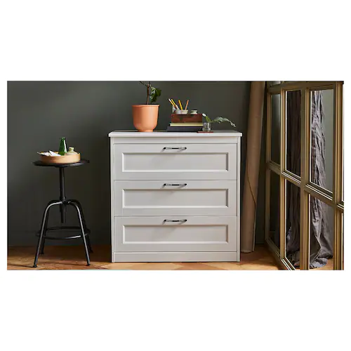 TỦ 3 NGĂN KÉO SONGESAND IKEA - TRẮNG 82x81 cm