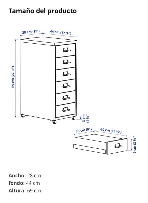 TỦ TÀI LIỆU 6 NGĂN HELMER IKEA - ĐEN 28x69 cm