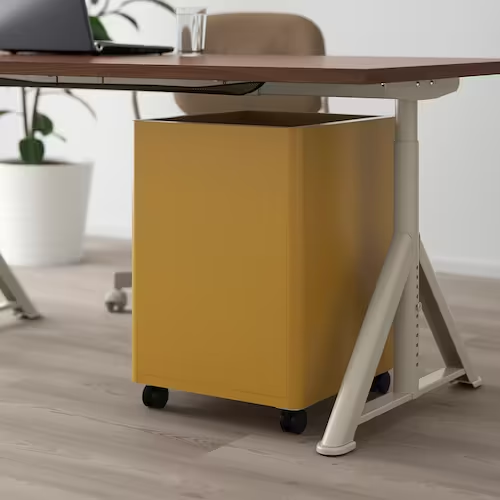 TỦ TÀI LIỆU NGĂN KÉO CÓ BÁNH XE IDÅSEN IKEA - VÀNG NÂU 42x61 cm