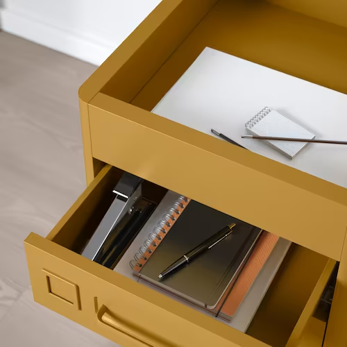 TỦ TÀI LIỆU NGĂN KÉO CÓ BÁNH XE IDÅSEN IKEA - VÀNG NÂU 42x61 cm
