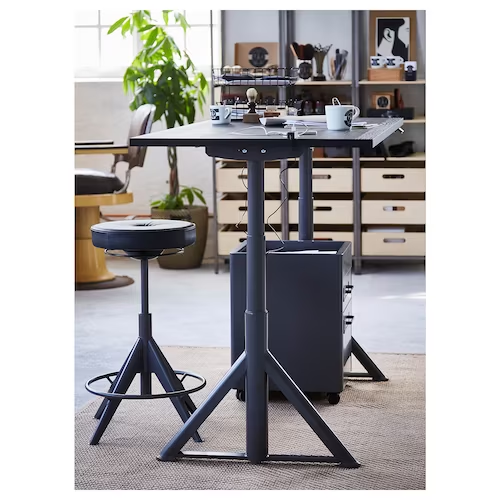 TỦ TÀI LIỆU NGĂN KÉO CÓ BÁNH XE IDÅSEN IKEA - XÁM ĐẬM 42x61 cm