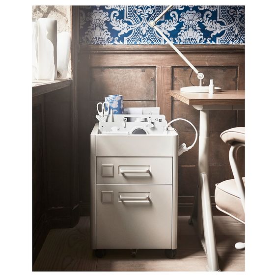TỦ TÀI LIỆU NGĂN KÉO CÓ BÁNH XE IDÅSEN IKEA - BE 42x61 cm