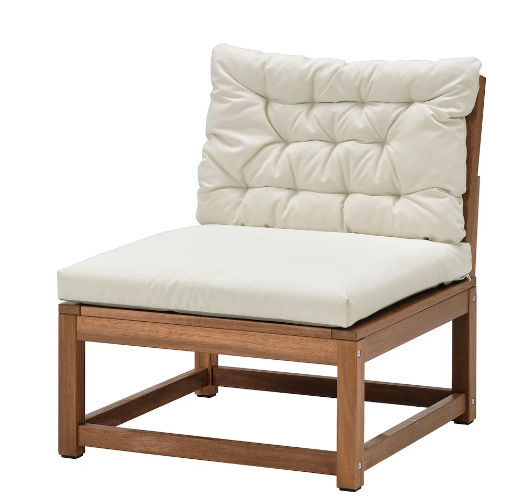 TỰA LƯNG CHO GHẾ SOFA MÔ ĐUN NGOÀI TRỜI NÄMMARÖ IKEA - NÂU NHẠT 60x56 cm