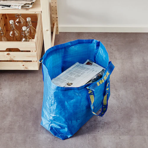 TÚI LƯU TRỮ VẬN CHUYỂN FRAKTA IKEA -XANH LAM 45x18x45 cm/36 L