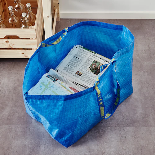 TÚI LƯU TRỮ VẬN CHUYỂN FRAKTA IKEA -XANH LAM 55x37x35 cm / 71 L