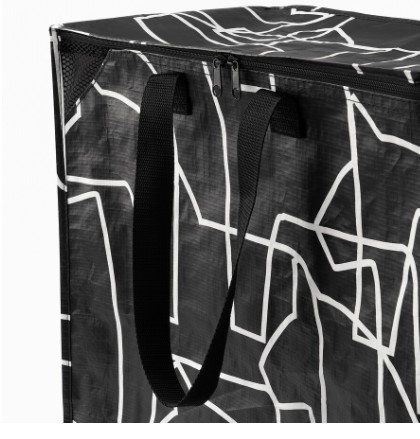 TÚI LƯU TRỮ HÄSTHAGE IKEA - ĐEN HÌNH NGỰA 40x25x47 cm/47 l