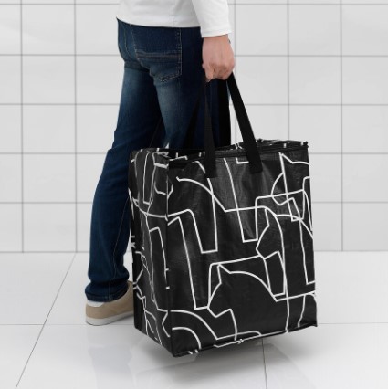 TÚI LƯU TRỮ HÄSTHAGE IKEA - ĐEN HÌNH NGỰA 40x25x47 cm/47 l