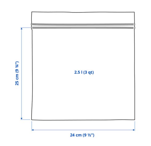 HỘP TÚI ZIP LOCK HOA VĂN ISTAD IKEA - ĐỎ 2,5 L