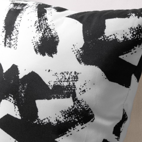 ĐỆM GỐI TURILL IKEA - TRẮNG / ĐEN 40x40 cm