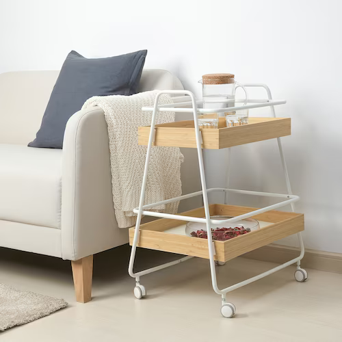 XE ĐẨY 2 TẦNG SVENARUM IKEA - TRẮNG 40x56 cm