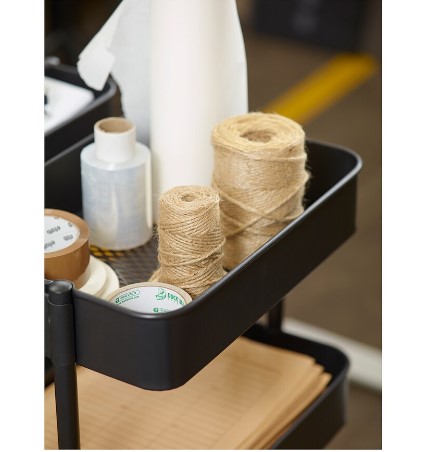 XE ĐẨY 3 TẦNG RÅSKOG IKEA - ĐEN 35x45x78 cm