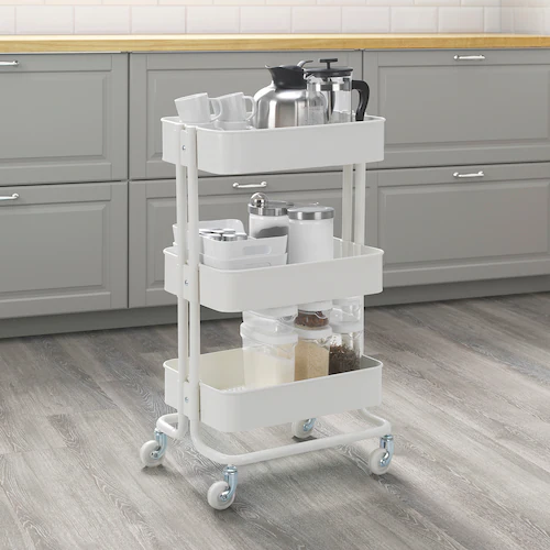 XE ĐẨY RÅSKOG IKEA - TRẮNG 35x45x78 cm