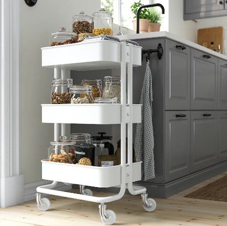 XE ĐẨY RÅSKOG IKEA - TRẮNG 35x45x78 cm
