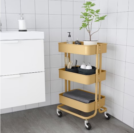 XE ĐẨY 3 TẦNG RÅSKOG IKEA - VÀNG 35x45x78 cm