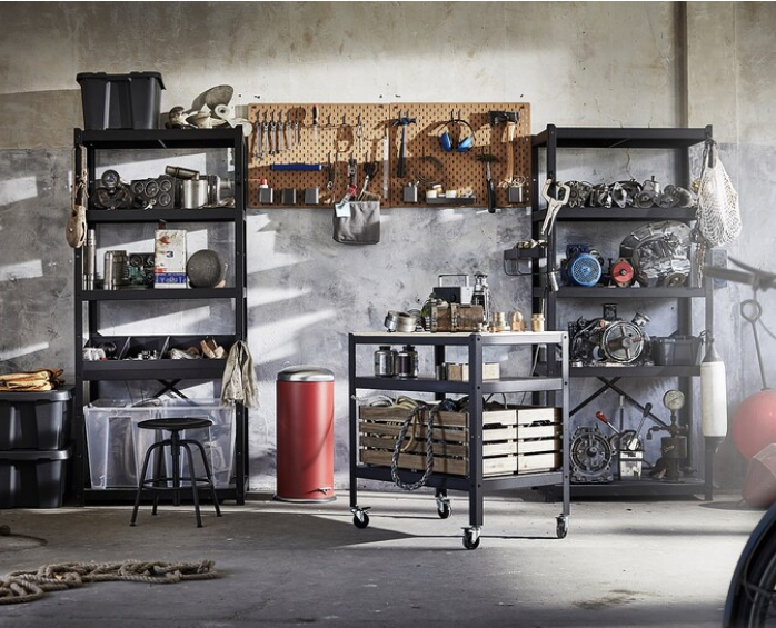 XE ĐẨY BROR IKEA - ĐEN 85x55 cm