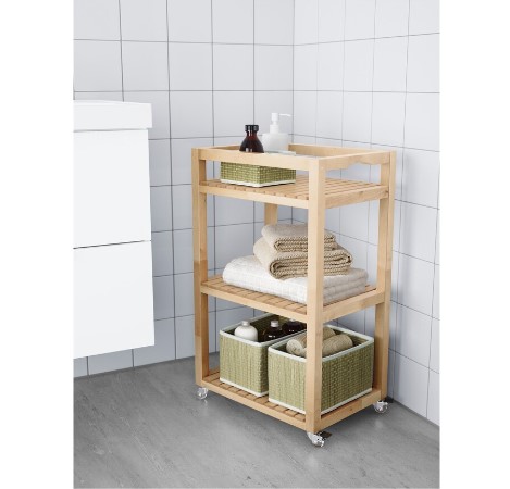 XE ĐẨY MOLGER IKEA - MÀU GỖ 33x47x76 cm