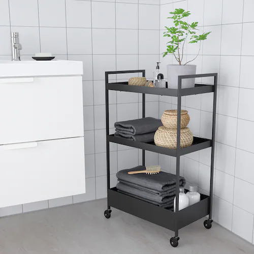 XE ĐẨY NISSAFORS IKEA - ĐEN 50,5x30x83 cm