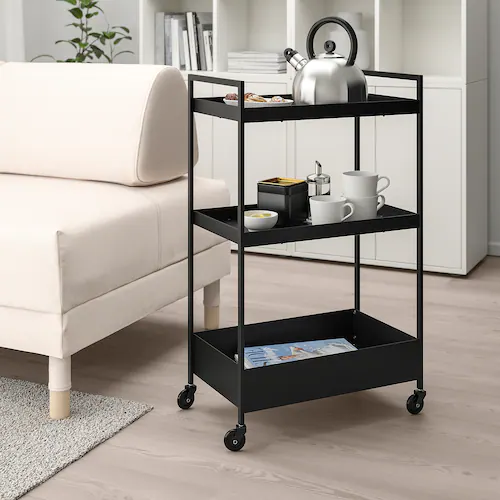 XE ĐẨY NISSAFORS IKEA - ĐEN 50,5x30x83 cm
