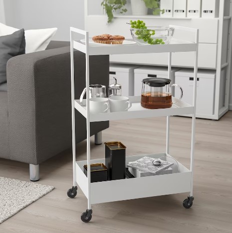XE ĐẨY NISSAFORS IKEA - TRẮNG 50,5x30x83 cm