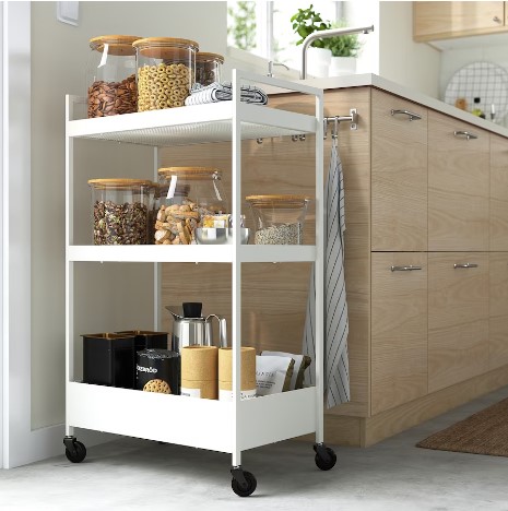 XE ĐẨY NISSAFORS IKEA - TRẮNG 50,5x30x83 cm