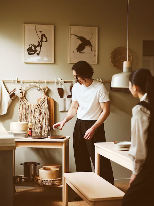 XE ĐẨY RÖNNINGE IKEA - MÀU GỖ 78x39 cm