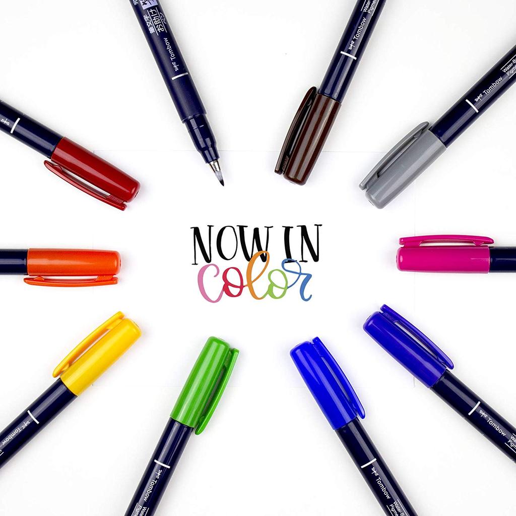 BÚT VIẾT THƯ PHÁP TOMBOW FUDENOSUKE CHUYÊN VIẾT HÁN TỰ - BRUSH LETTERING 10 MÀU