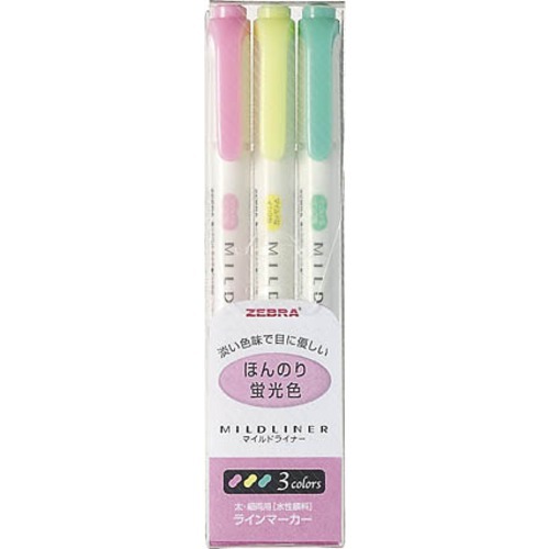 SET 3 BÚT HIGHLIGHT ZEBRA MILDLINER-WKT7-3C