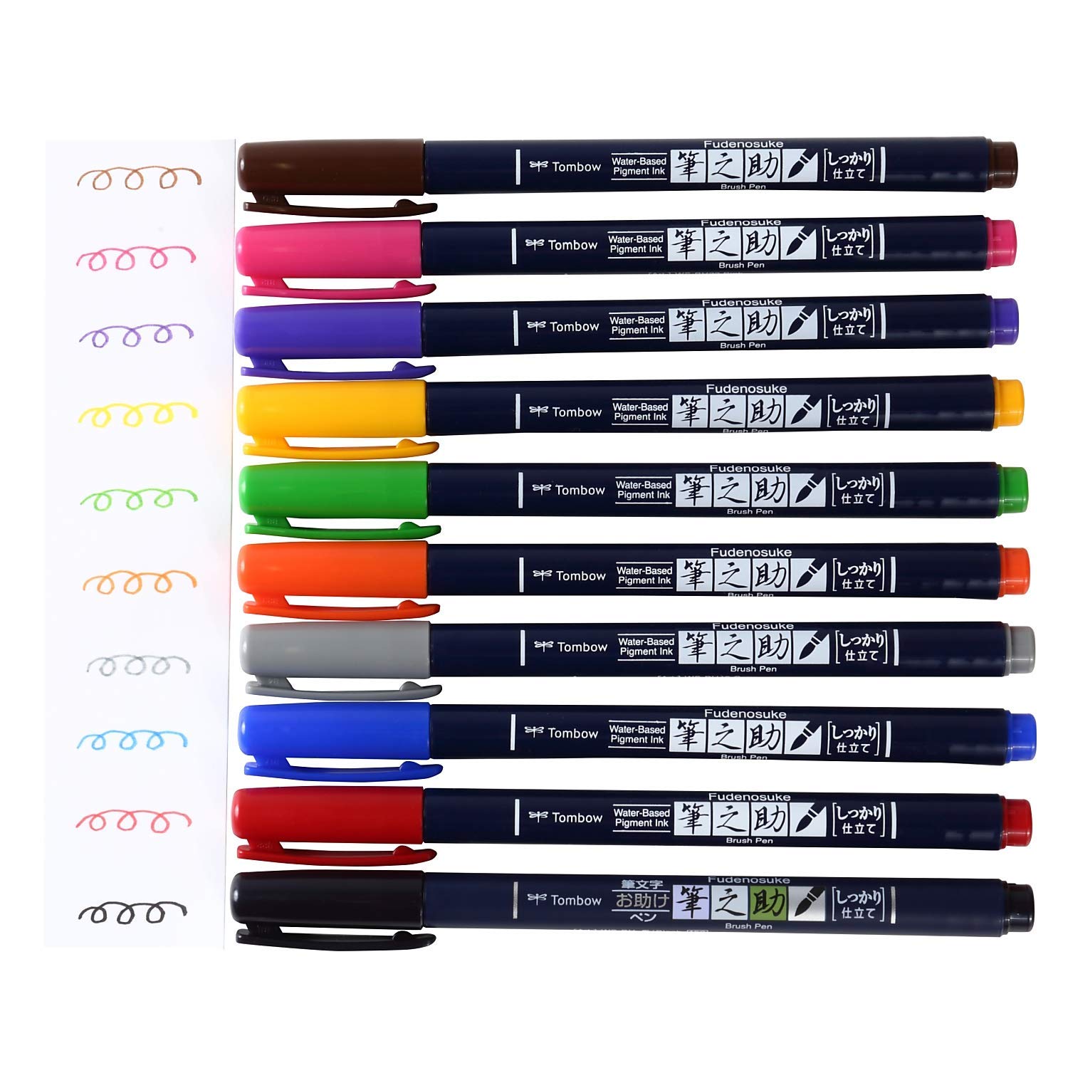 BÚT VIẾT THƯ PHÁP TOMBOW FUDENOSUKE CHUYÊN VIẾT HÁN TỰ - BRUSH LETTERING 10 MÀU