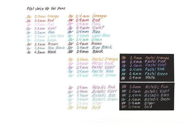 VỈ 6 BÚT BI PILOT JUICE UP 0.4MM