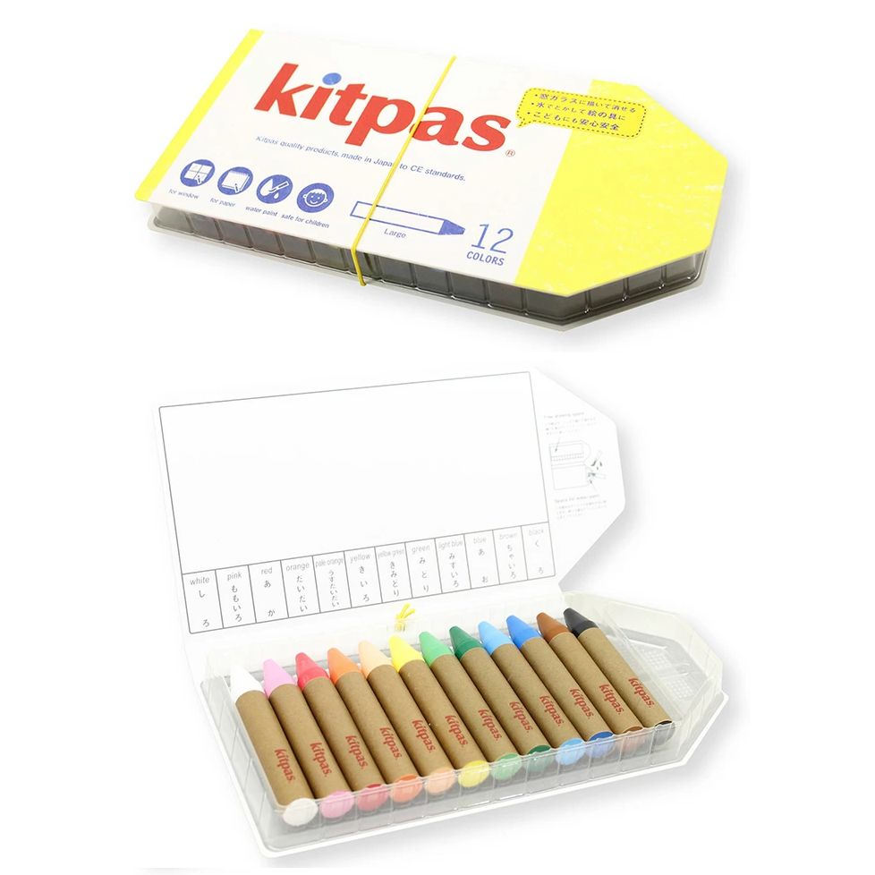 BỘ 12 MÀU BÚT SÁP NIHON RIKAGAKU KITPAS LARGE KPL-12C