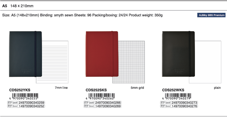 SỔ TAY NIPPON NOTE PREMIUM C.D HARD COVER A5 CDS252