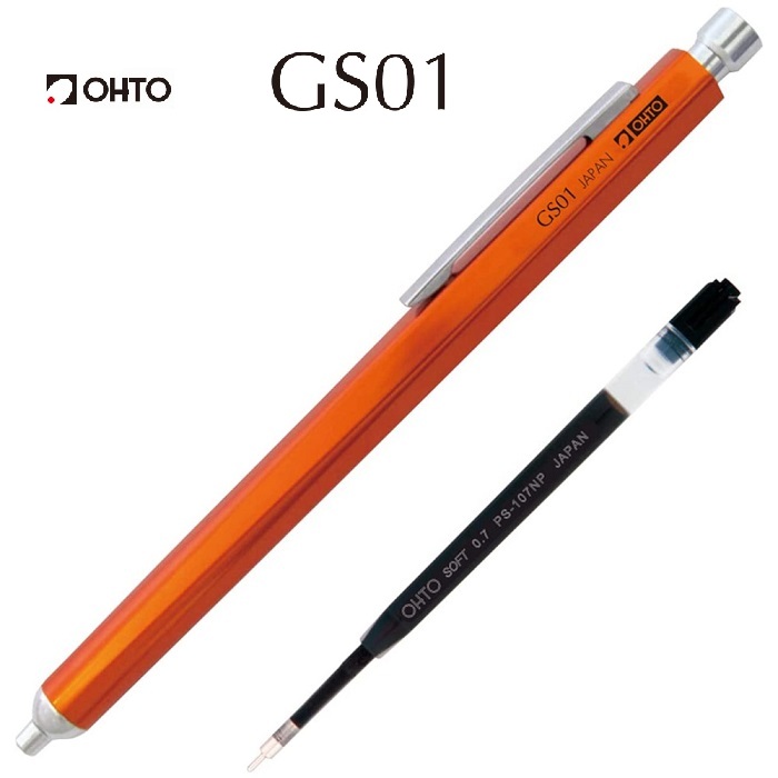 BÚT BI OHTO SOFT INK ROLLER PEN GS01 - S7  0.7MM VÀ RUỘT THAY PS-107NP