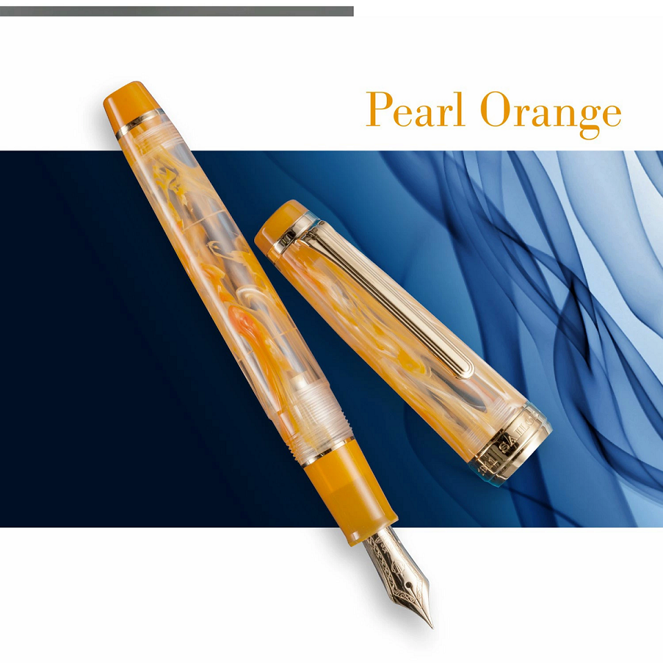 VEILIO #3 FOUNTAIN PEN 21K PEARL ORANGE 11-5045 