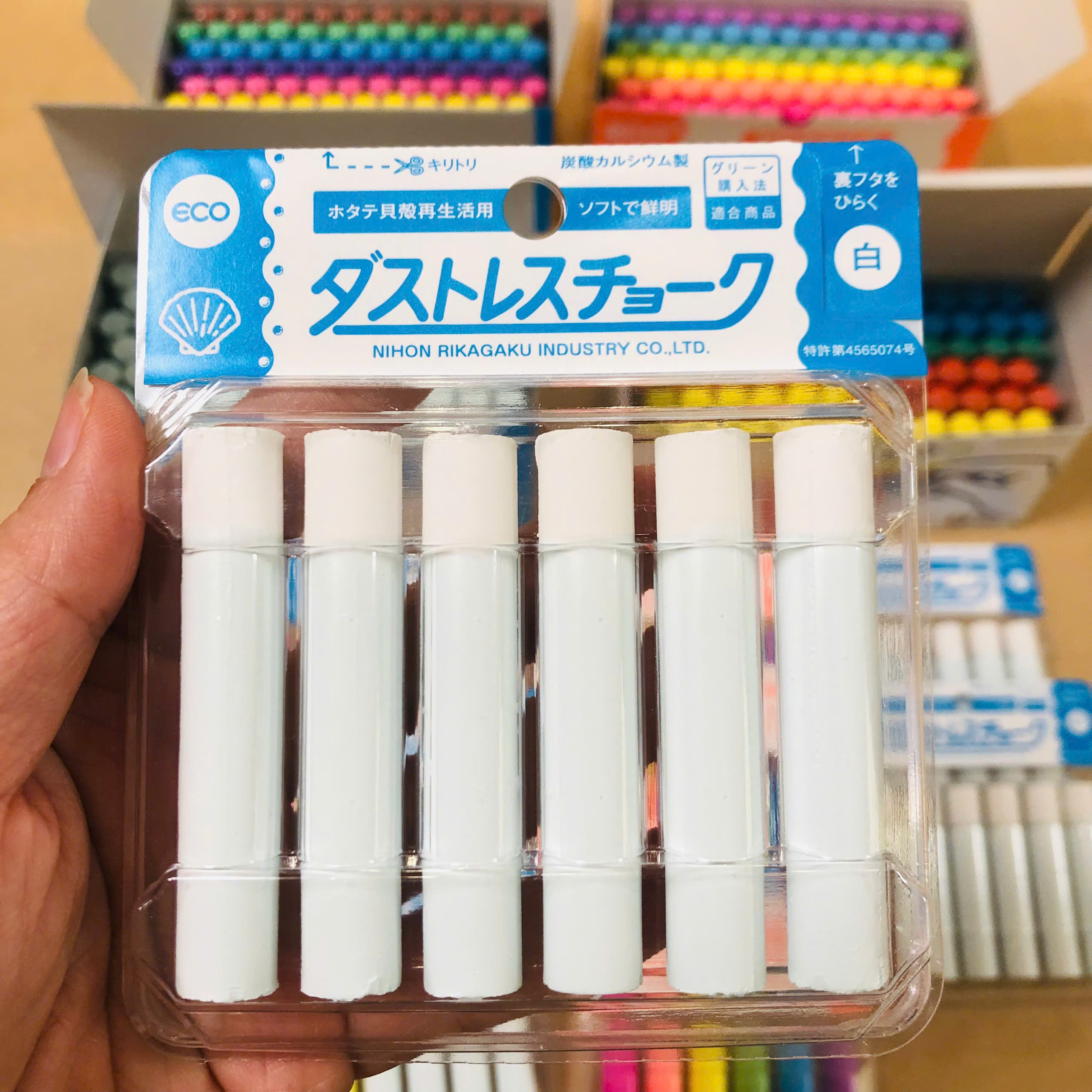 HỘP 6 VIÊN PHẤN KHÔNG BỤI NIHON RIKAGAKU DUSTLESS CHALK DCC-6