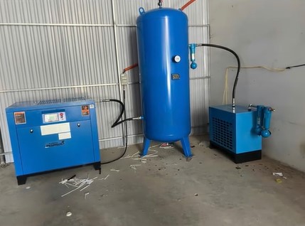 Máy nén khí trục vít kết hợp bình khí và máy sấy khí Pegalion