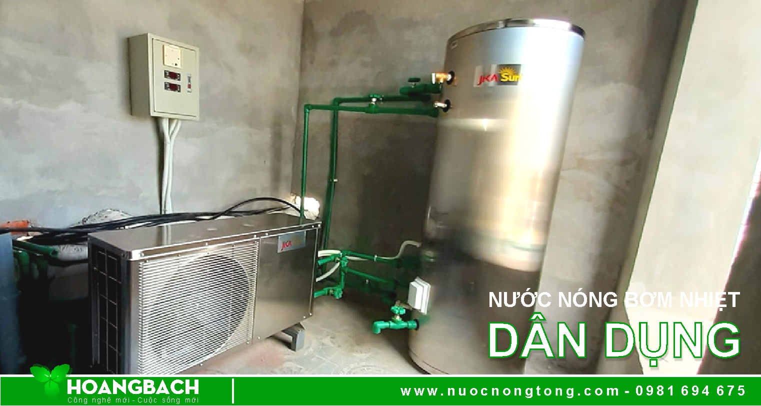 Hệ thống cấp Nước nóng tổng Bơm nhiệt Heatpump là gì?