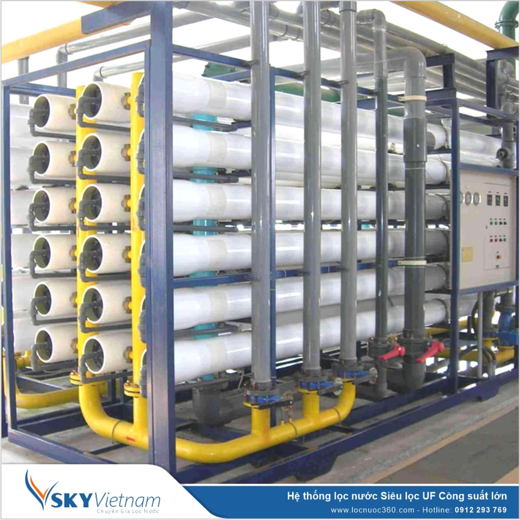 Hệ thống lọc UF Công nghiệp Công suất lớn cho sản xuất Nước đóng bình