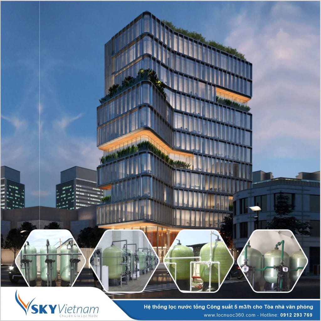 Hệ thống lọc tổng VSKY 5 m3 cho Tòa nhà văn phòng VSK5.0-LT