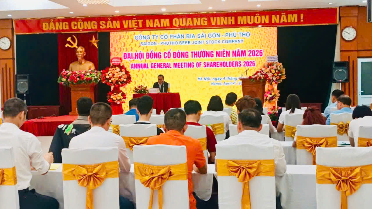 Công ty CP Bia Sài Gòn - Phú Thọ tổ chức thành công Đại hội đồng cổ đông thường niên năm 2026