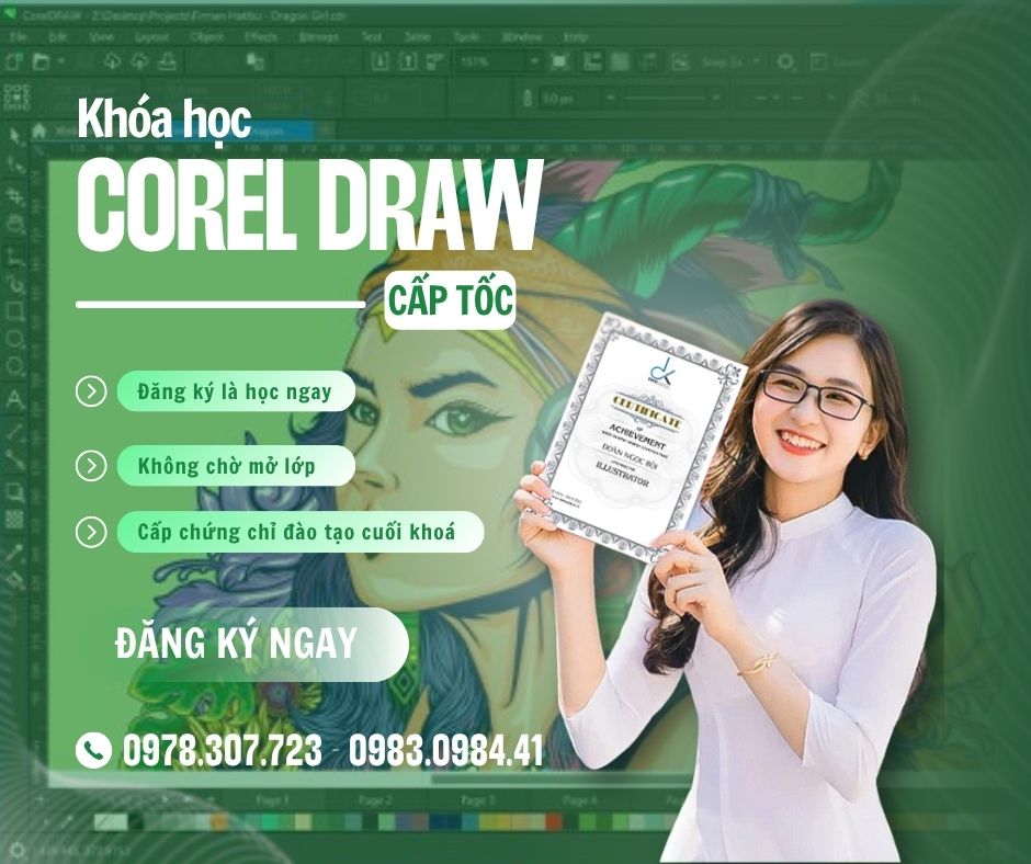 Khóa Học CorelDRAW Cấp Tốc| Nắm Vững Kỹ Năng Thiết Kế Chỉ Sau Vài Buổi
