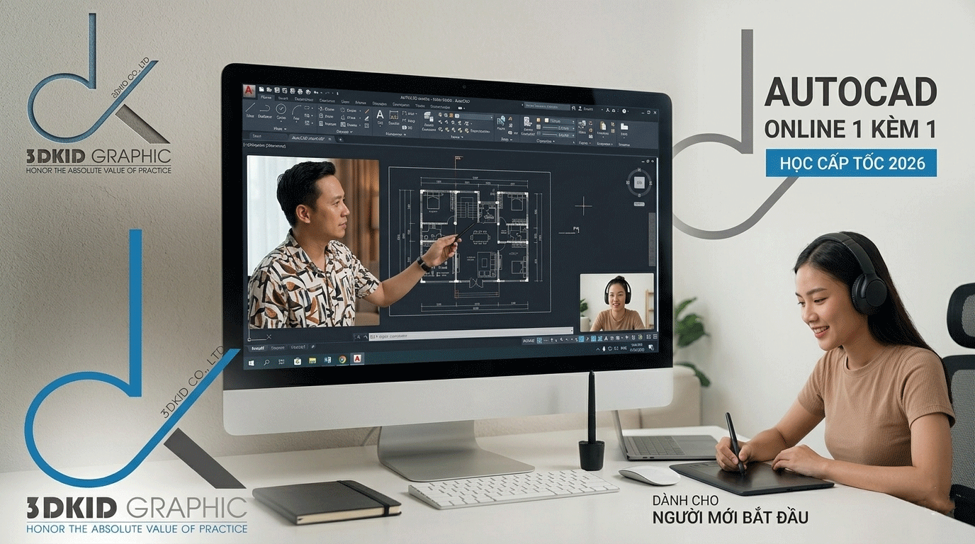 Học AutoCAD Online 1 Kèm 1 | Thực Chiến AI 2026