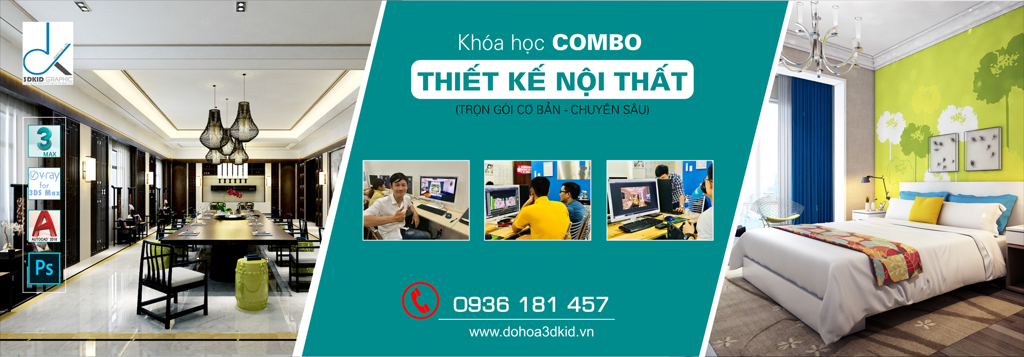 KHÓA HỌC THIẾT KẾ NỘI THẤT BÌNH THẠNH | ĐỒ HỌA 3DKID