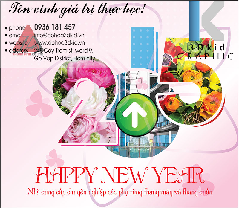 Dự án hoàn thành 2015: Lịch để bàn (công ty Keng, Gò Vấp)