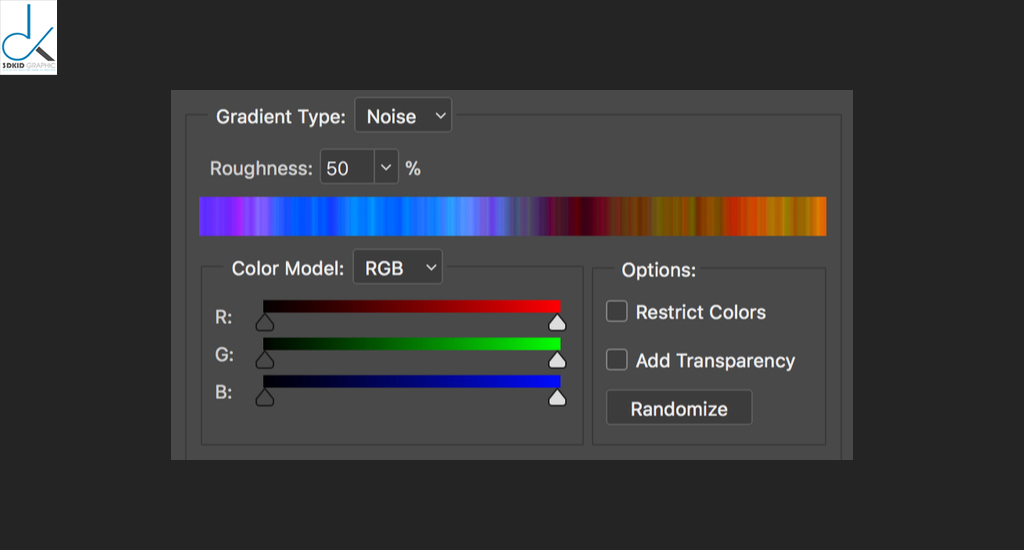 Tạo ra Noise Gradient - Hướng dẫn công cụ Gradient trong Photoshop