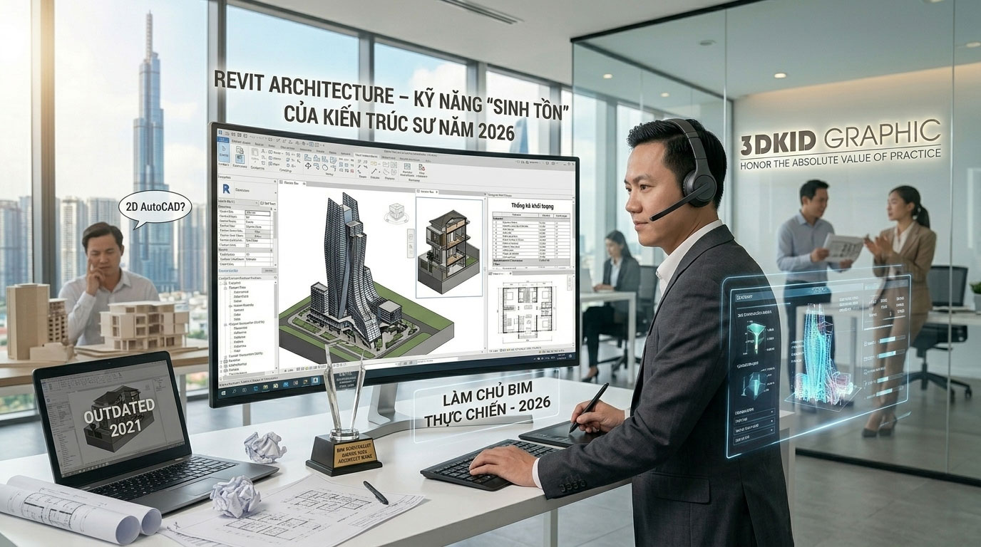 Revit Architecture – Kỹ năng "sinh tồn" của Kiến trúc sư năm 2026