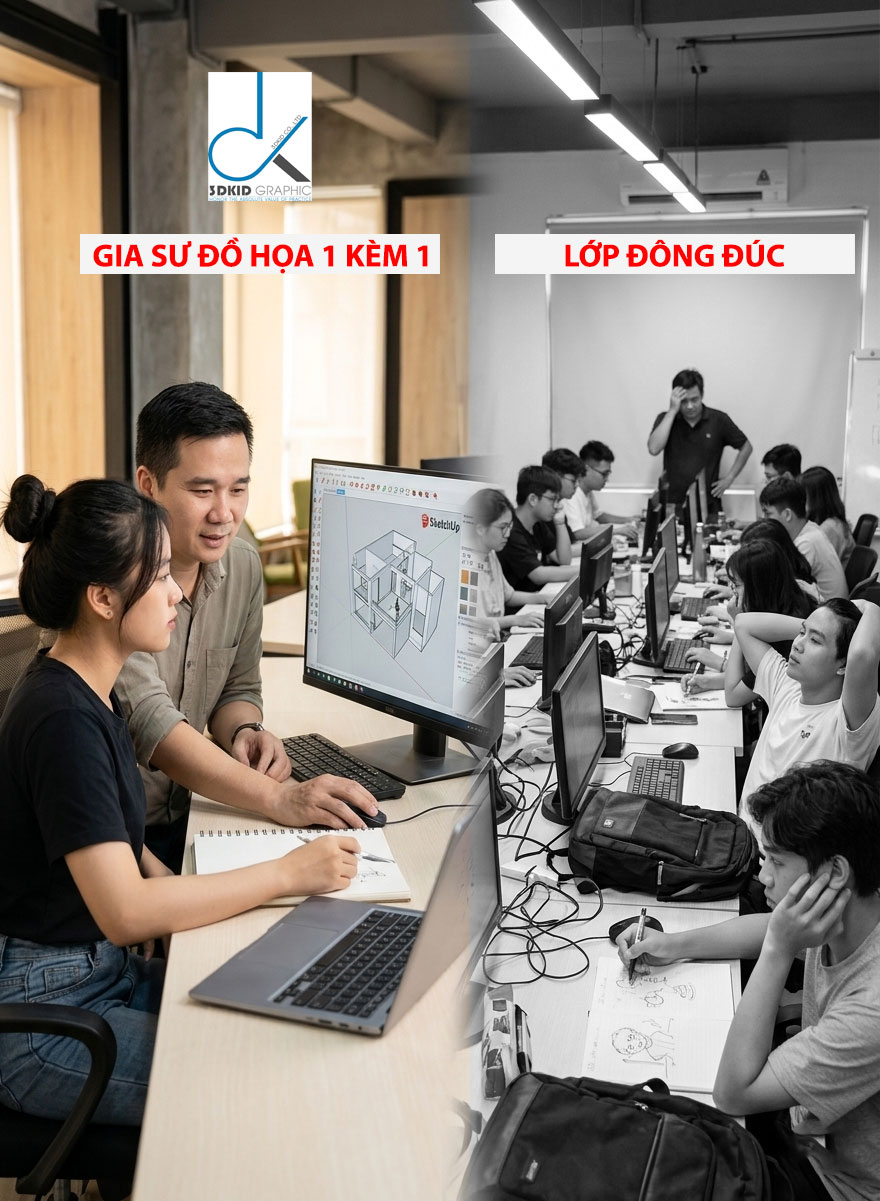 Tại sao nên chọn Gia sư Đồ họa thay vì học lớp tập trung?