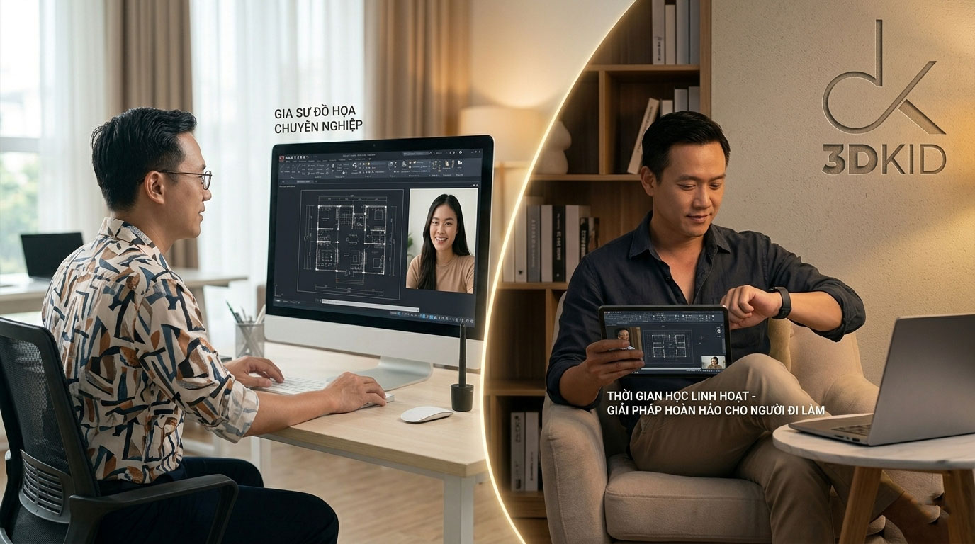 Lớp dạy kèm AutoCAD Online thực chiến 2026